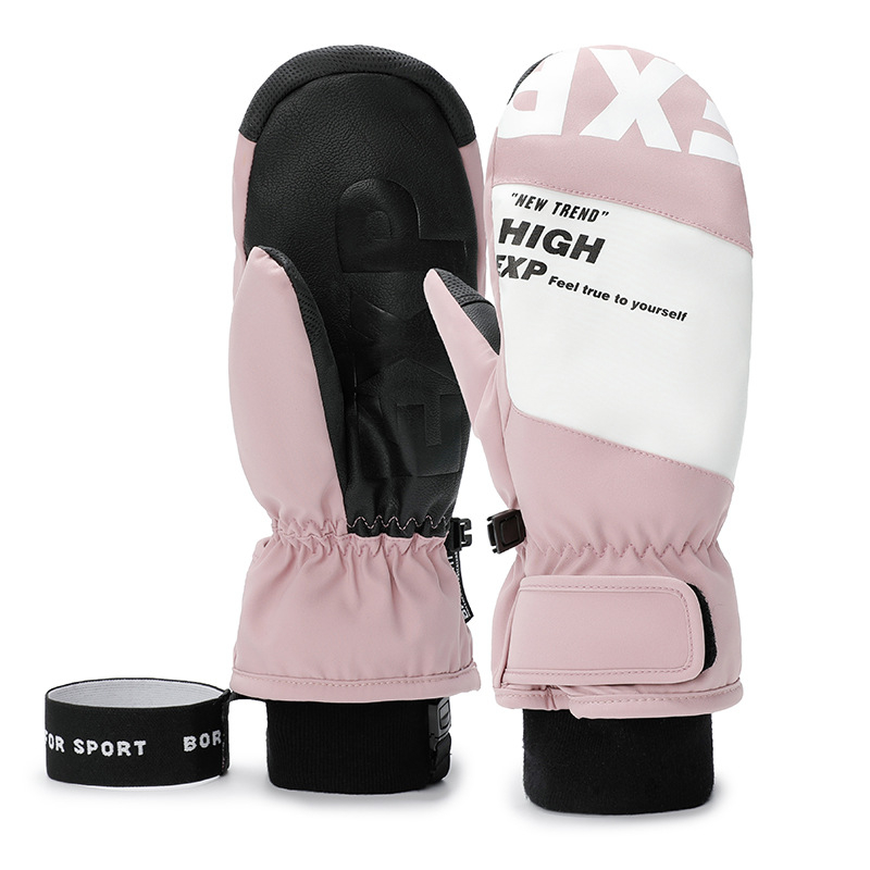 High Experience universālie slēpošanas cimdi ar skārienjutīgu ekrānu, ūdensizturīgi, kabata skipassa kartei