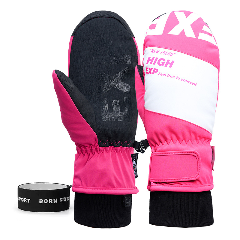 High Experience universālie slēpošanas cimdi ar skārienjutīgu ekrānu, ūdensizturīgi, kabata skipassa kartei