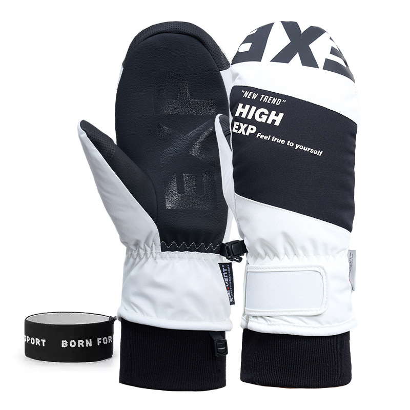 High Experience universālie slēpošanas cimdi ar skārienjutīgu ekrānu, ūdensizturīgi, kabata skipassa kartei