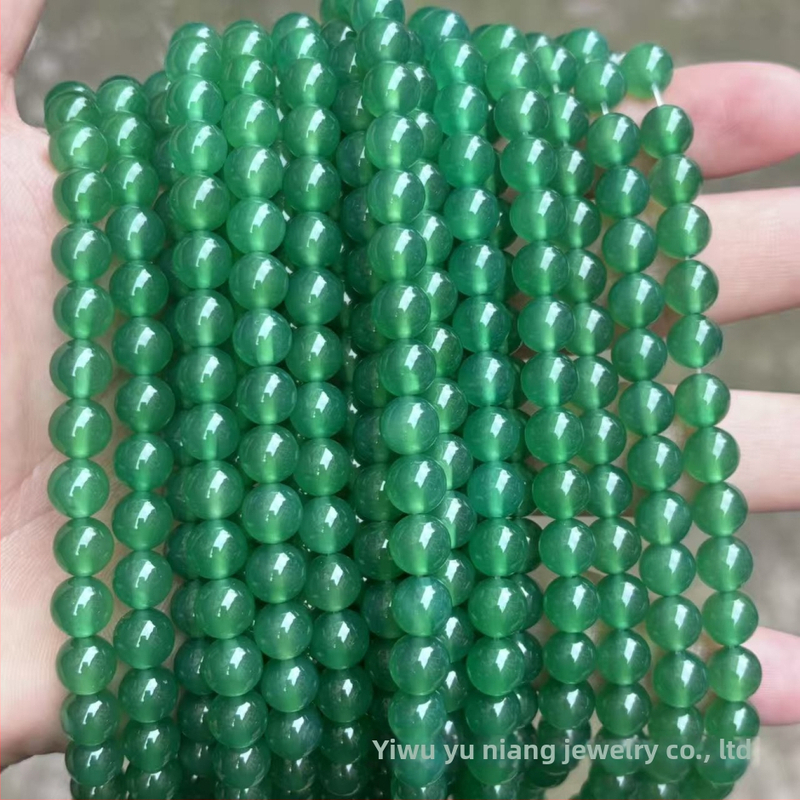 7A zelene agatne okrugle perle – prirodne, za DIY nakit i narukvice, slobodne perle, veličine 2 mm, 3 mm, 4 mm, 6 mm, 8 mm, 10 mm, 12 mm
