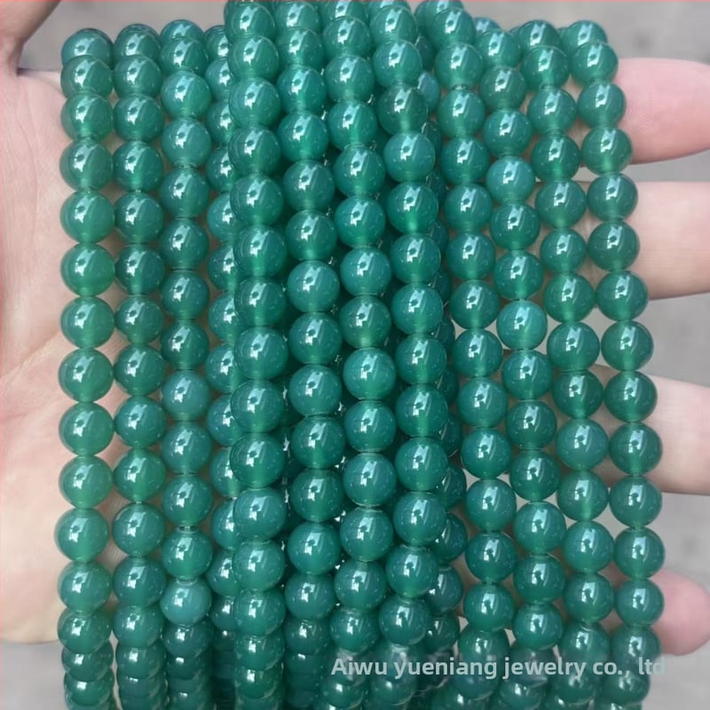 7A zelene agatne okrugle perle – prirodne, za DIY nakit i narukvice, slobodne perle, veličine 2 mm, 3 mm, 4 mm, 6 mm, 8 mm, 10 mm, 12 mm