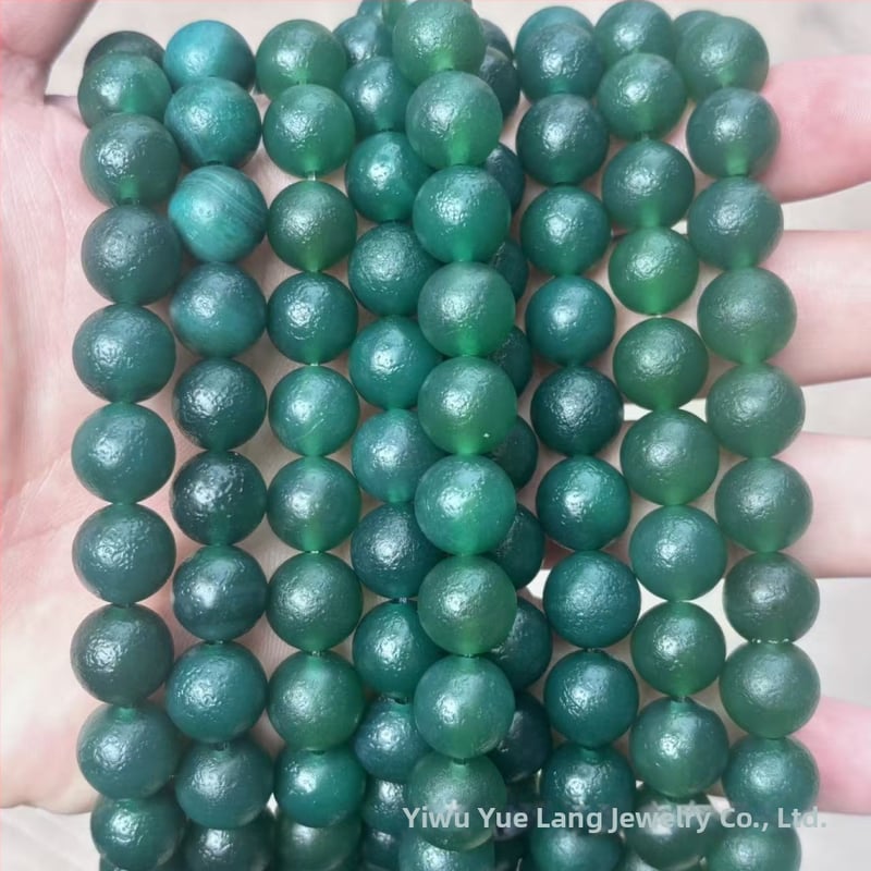 7A zelene agatne okrugle perle – prirodne, za DIY nakit i narukvice, slobodne perle, veličine 2 mm, 3 mm, 4 mm, 6 mm, 8 mm, 10 mm, 12 mm