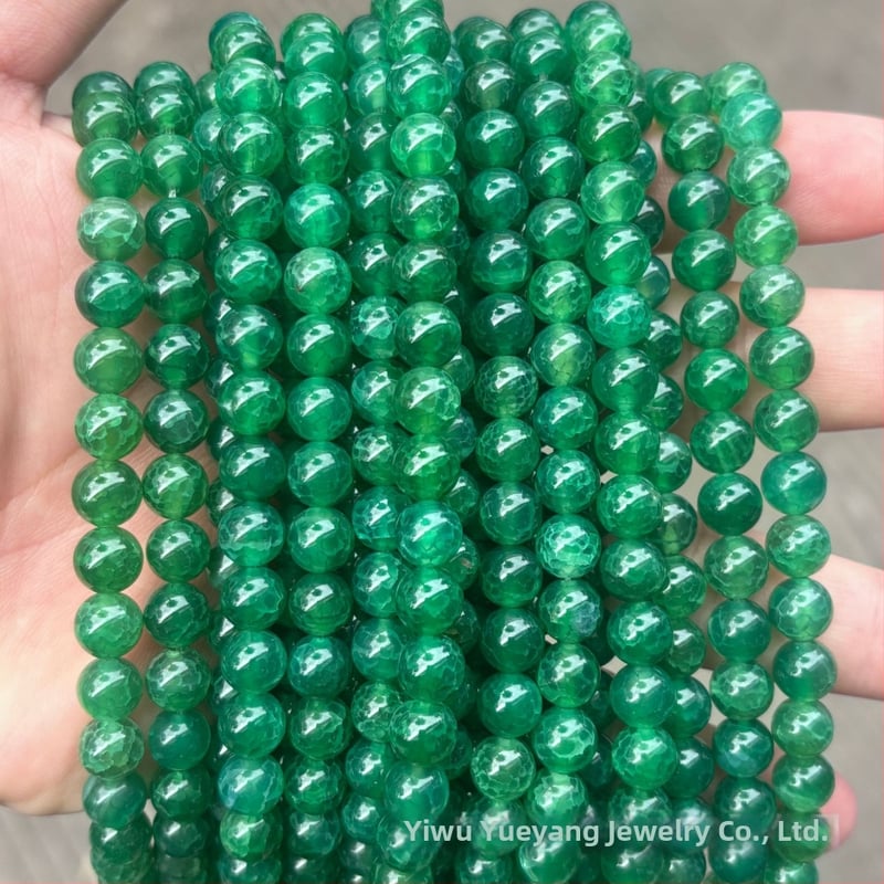 7A zelene agatne okrugle perle – prirodne, za DIY nakit i narukvice, slobodne perle, veličine 2 mm, 3 mm, 4 mm, 6 mm, 8 mm, 10 mm, 12 mm