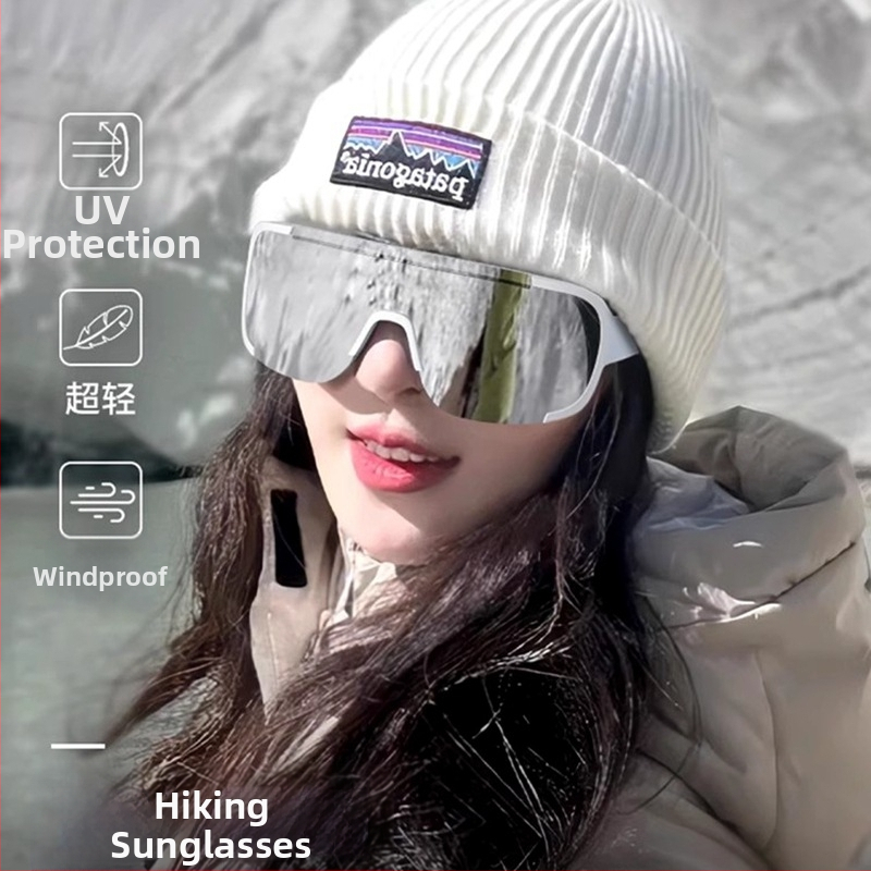 Kalnu pārgājieniem un ziemas velosipēdu slēpošanas brilles, PC lēcas, ūdensizturīgas un vēja izturīgas, vienslāņu, acu aizsardzība
