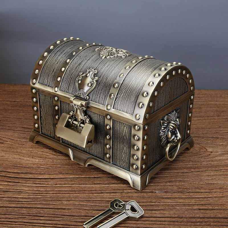 Ruiya A00024 Kutija za nakit od cinkovog legura – Uzorak pruga, Čvrsta konstrukcija, Zaključava se