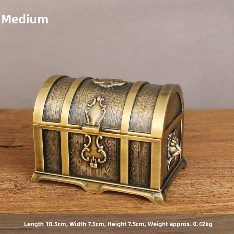 Ruiya A00024 Kutija za nakit od cinkovog legura – Uzorak pruga, Čvrsta konstrukcija, Zaključava se