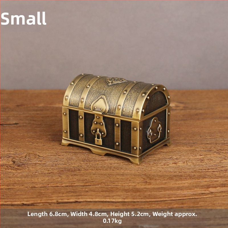 Ruiya A00024 Kutija za nakit od cinkovog legura – Uzorak pruga, Čvrsta konstrukcija, Zaključava se