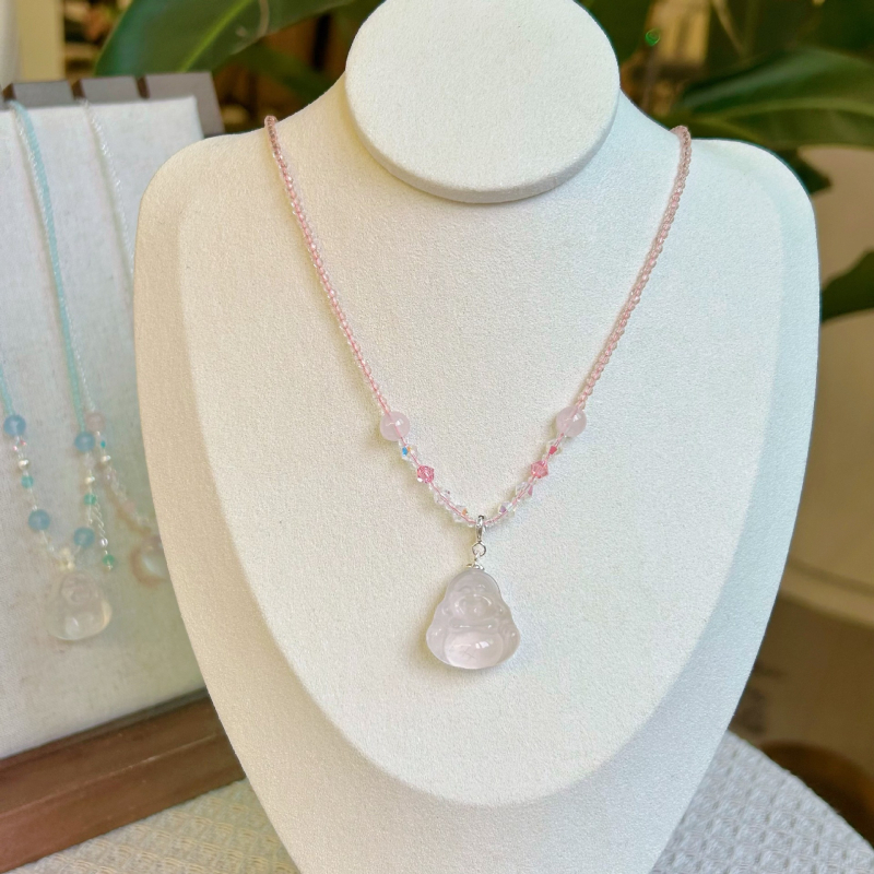 Nakit od kristala s graviranim privjeskom, valovita lanac, geometrijski oblik zodijaka, 22 g, proljeće 2025