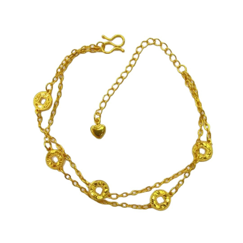 Narukvica Jinling Jewelry, pozlaćeni bakar, elektroplatiranje, ženski modni dodatak