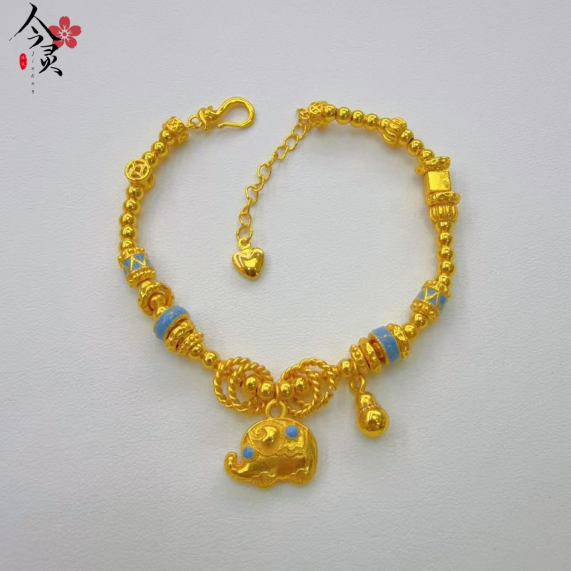 Narukvica Jinling Jewelry, pozlaćeni bakar, elektroplatiranje, ženski modni dodatak