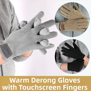 Vyrų pirštinės su flip dangteliu, atsparios dėvėjimui, Ice Silk medžiagos ir medvilnės mišinys, rudens–žiema, Mylares