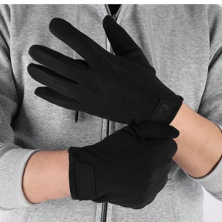 Vyrų pirštinės su flip dangteliu, atsparios dėvėjimui, Ice Silk medžiagos ir medvilnės mišinys, rudens–žiema, Mylares