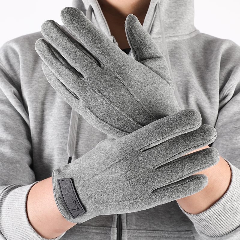 Vyrų pirštinės su flip dangteliu, atsparios dėvėjimui, Ice Silk medžiagos ir medvilnės mišinys, rudens–žiema, Mylares