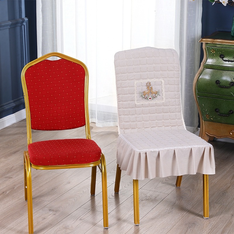 Navlaka za stolicu za hotel – Materijal: poliuretansko elastinsko vlakno (spandex); Oblik: kvadratni oblik; Uzorak: mreža; Funkcija: otpornost na visoke temperature; Stil: jednostavan i moderan