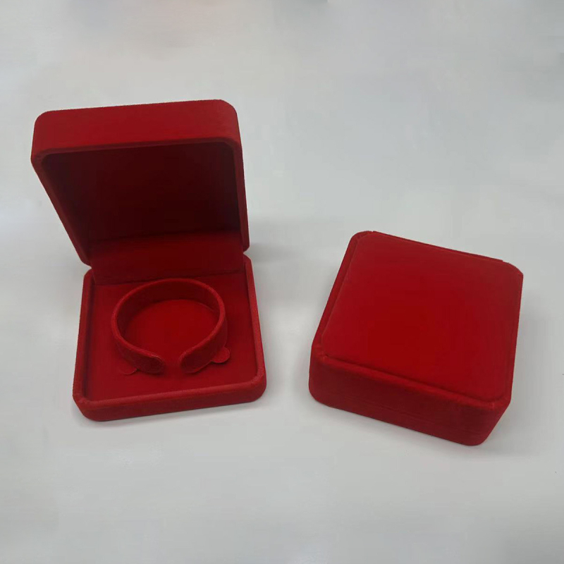 Flanel bélésű karkötő doboz, ékszercsomagoláshoz, üres ajándékdoboz