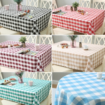 Jia lihua πολυεστερικό τραπεζομάντιλο καρό, ορθογώνιο, μοντέρνο μινιμαλιστικό στιλ ξενοδοείου
