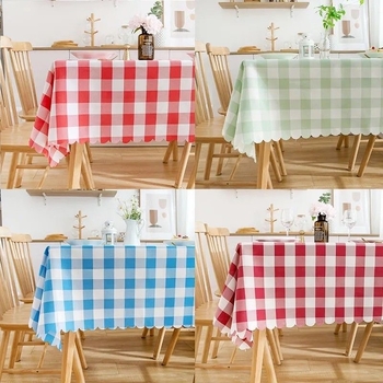 Jia lihua πολυεστερικό τραπεζομάντιλο καρό, ορθογώνιο, μοντέρνο μινιμαλιστικό στιλ ξενοδοείου