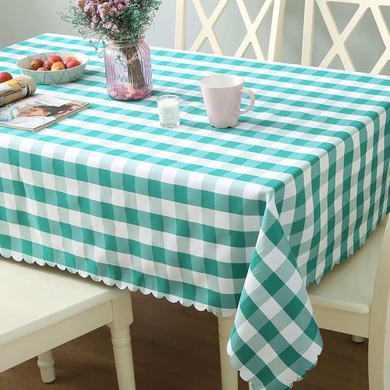 Jia lihua πολυεστερικό τραπεζομάντιλο καρό, ορθογώνιο, μοντέρνο μινιμαλιστικό στιλ ξενοδοείου