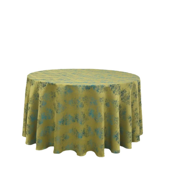 Viešbučio apskrito stalo užvalkalas iš poliesterio, atsparus vandeniui ir aliejui, storas Jacquard audinys