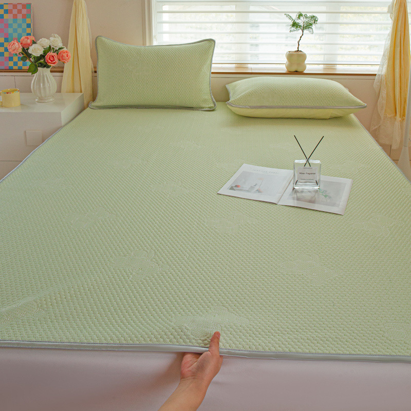 Triju daļu ice silk atdzesējošā matu komplekts, vasaras 2024. modeļa, mazgāšanai mašīnā, dabīgais lateks