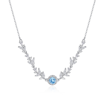 Ametisti kristalli kaelakee, 925 hõbe, sünteetilised kubik-tsirkoonid, kerge luksusstiil, Hui kai bränd