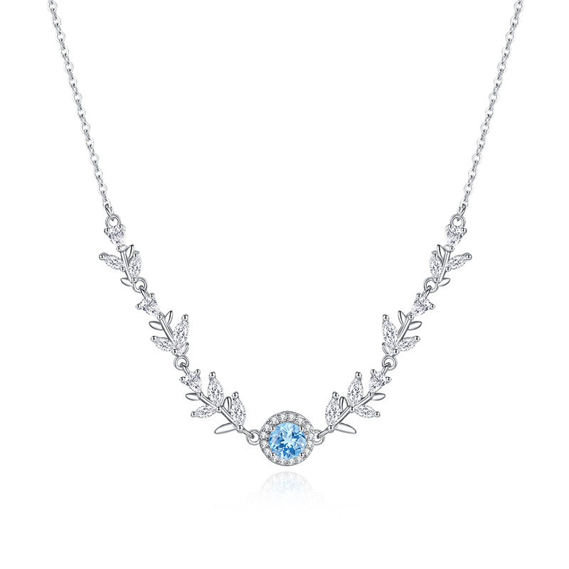 Ametisti kristalli kaelakee, 925 hõbe, sünteetilised kubik-tsirkoonid, kerge luksusstiil, Hui kai bränd