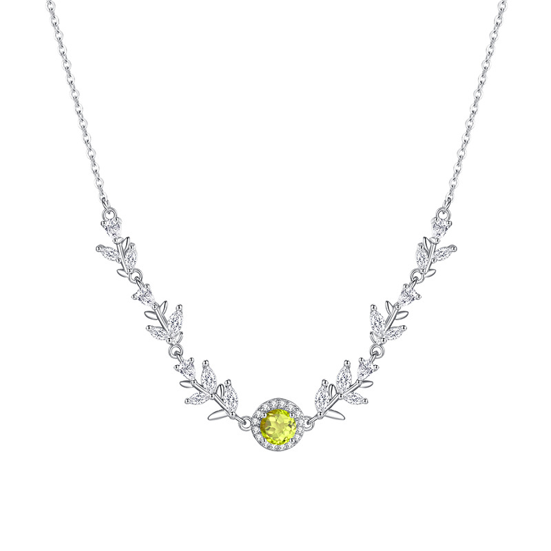 Ametisti kristalli kaelakee, 925 hõbe, sünteetilised kubik-tsirkoonid, kerge luksusstiil, Hui kai bränd