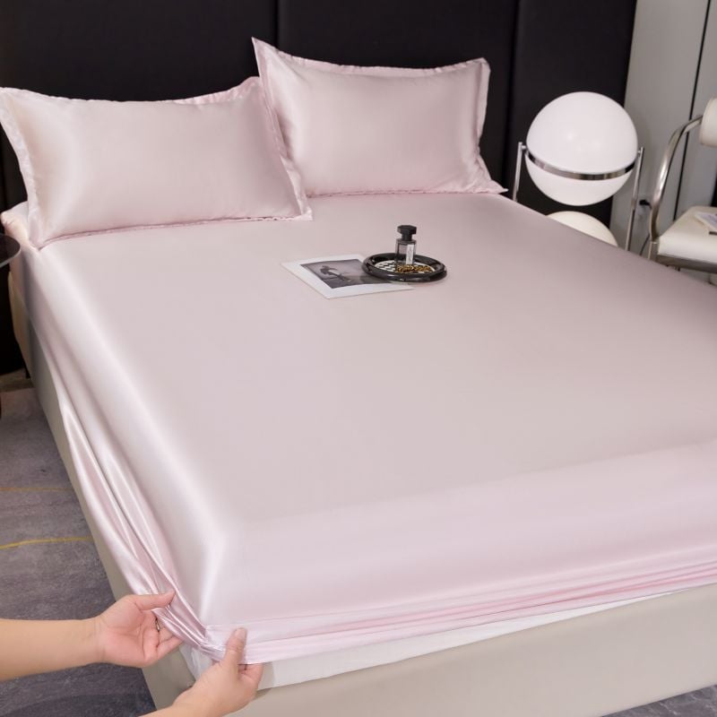 Ljetni set od 3 komada: navlaka za madrac od ice silk sa gumicom, zaštita madraca, protuklizno, potpuno pokrivanje, za dvokrevetni krevet