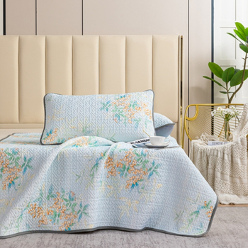 3-daļīgs Mica Ice Silk Lateksa dzesējošais mats komplekts, 90%+ dabīgā latekss, drukātais austs, moderns minimālisma stils, bez pielāgošanas