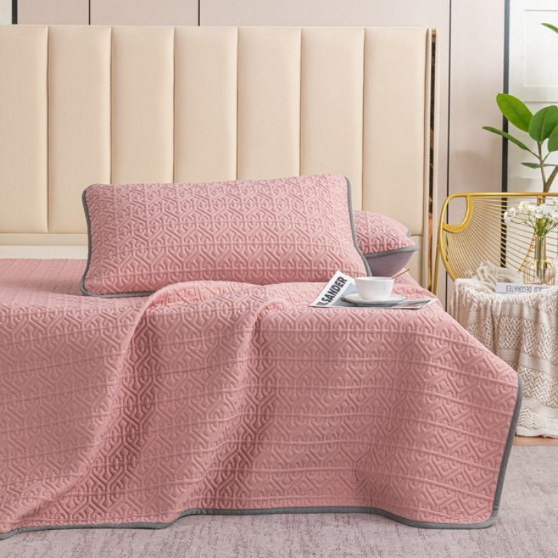 3-daļīgs Mica Ice Silk Lateksa dzesējošais mats komplekts, 90%+ dabīgā latekss, drukātais austs, moderns minimālisma stils, bez pielāgošanas