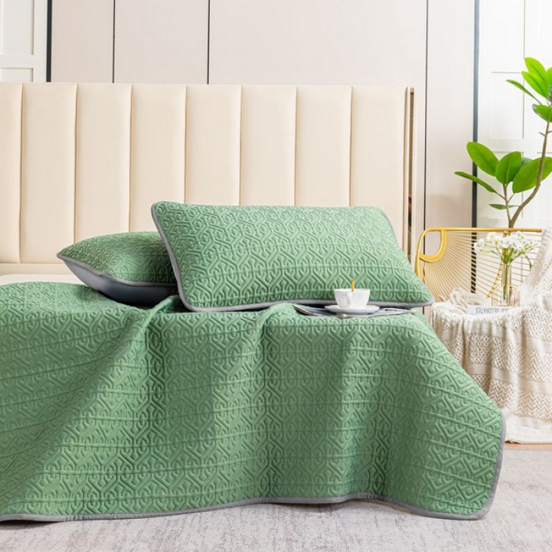 3-daļīgs Mica Ice Silk Lateksa dzesējošais mats komplekts, 90%+ dabīgā latekss, drukātais austs, moderns minimālisma stils, bez pielāgošanas