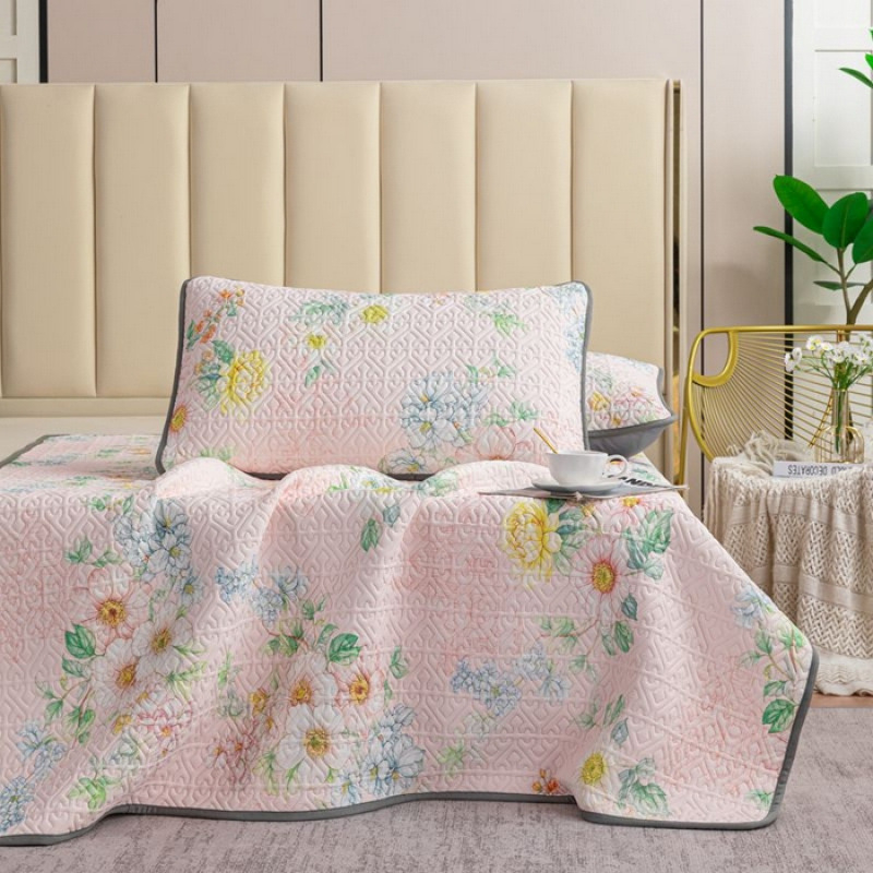 3-daļīgs Mica Ice Silk Lateksa dzesējošais mats komplekts, 90%+ dabīgā latekss, drukātais austs, moderns minimālisma stils, bez pielāgošanas