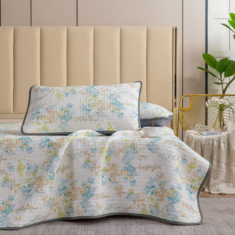 3-daļīgs Mica Ice Silk Lateksa dzesējošais mats komplekts, 90%+ dabīgā latekss, drukātais austs, moderns minimālisma stils, bez pielāgošanas