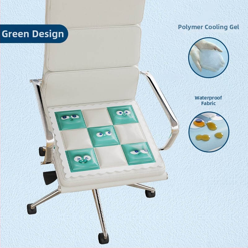 Hladnjivi jastuk za sjedenje za uredsku stolicu, prozračan Ice Silk materijal, latex punjenje, jednostavan i modern stil, za hlađenje i prevenciju pregrijavanja