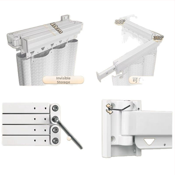 Dušas aizkars ar piesūcekņu stiprinājumiem, saliekams, bez urbumiem, ūdensizturīgs, sausā–mitrā dalīšana – kokvilna un lina, skandināvu stils