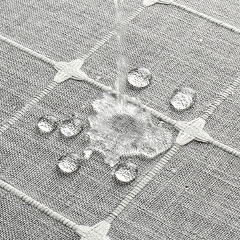 Dušas aizkars, džakarda lina audums, ūdensnecaurlaidīgs un pelējuma izturīgs, mūsdienīgs vienkāršs stils, poliesteris + lina, pielāgojams raksts