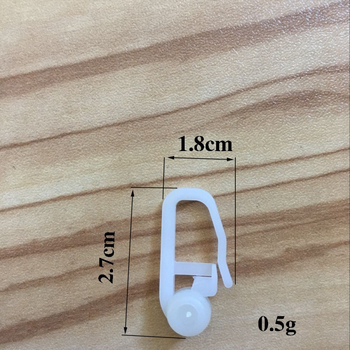 Plastmasas aizkaru āķi, mūsdienīgs minimālistisks stils, zīmols hpg, iepakojumā 50 gab.
