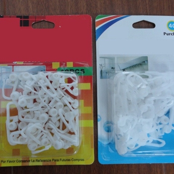 Plastmasas aizkaru āķi, mūsdienīgs minimālistisks stils, zīmols hpg, iepakojumā 50 gab.