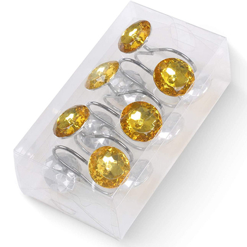 Акрилна закачалка за душ завеса, единична, модерен минималистичен стил, комплект от 12 броя