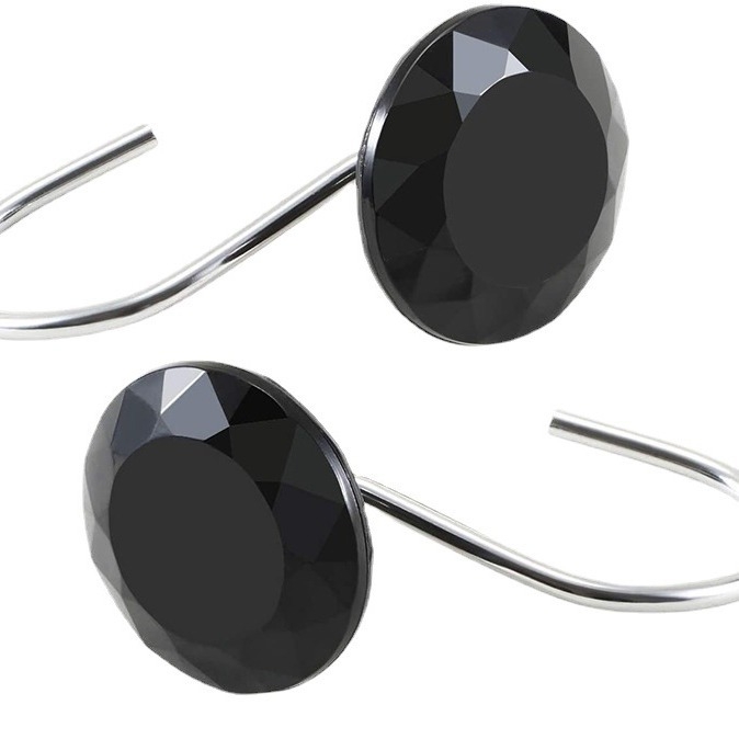 Акрилна закачалка за душ завеса, единична, модерен минималистичен стил, комплект от 12 броя