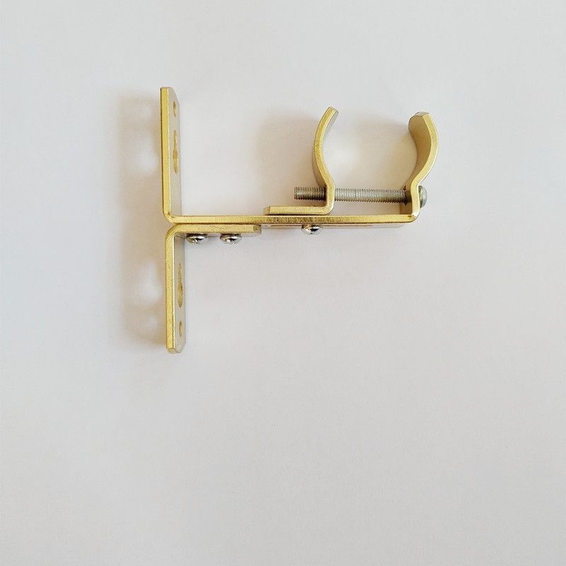 Dzelzs aizkaru stiprinājums, sienas piestiprināms, regulējams, ar augšējo un sānu uzstādīšanu