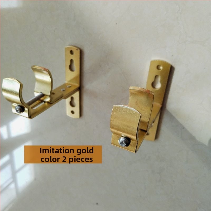 Dzelzs aizkaru stiprinājums, sienas piestiprināms, regulējams, ar augšējo un sānu uzstādīšanu