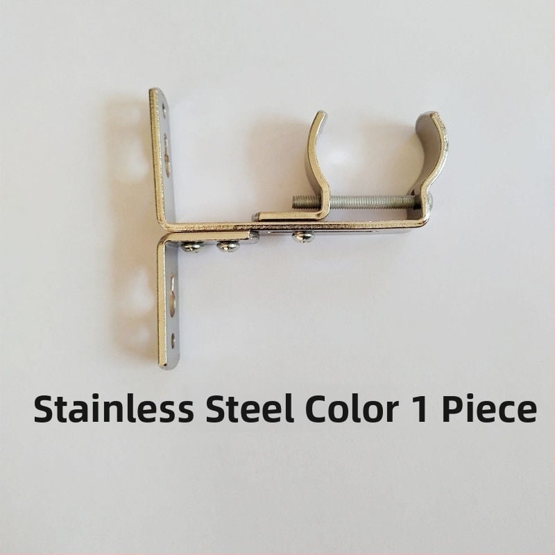 Dzelzs aizkaru stiprinājums, sienas piestiprināms, regulējams, ar augšējo un sānu uzstādīšanu