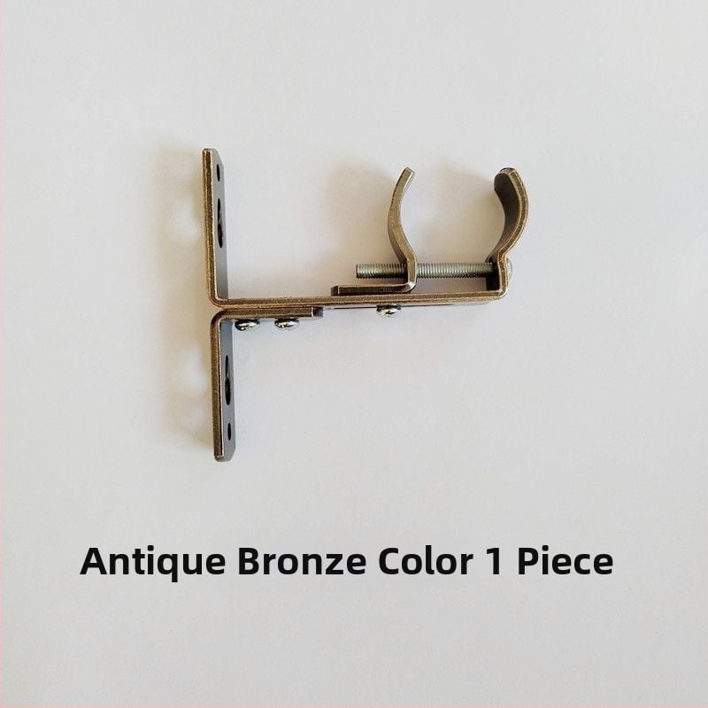 Dzelzs aizkaru stiprinājums, sienas piestiprināms, regulējams, ar augšējo un sānu uzstādīšanu