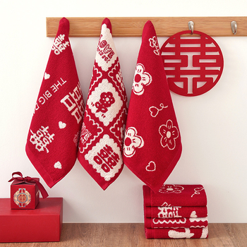 Esküvői zsebkendőpár 100% pamutból, Jacquard szövés, 58 g, pár számára, technológia fonal: fonal