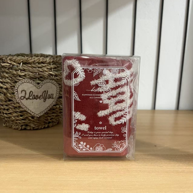 Esküvői zsebkendőpár 100% pamutból, Jacquard szövés, 58 g, pár számára, technológia fonal: fonal