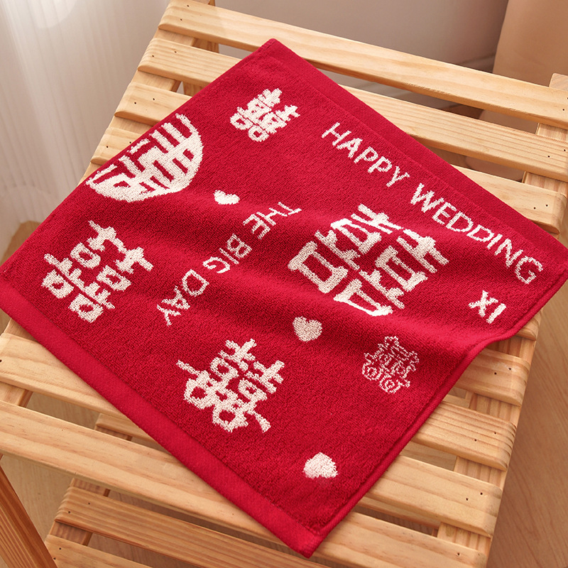 Esküvői zsebkendőpár 100% pamutból, Jacquard szövés, 58 g, pár számára, technológia fonal: fonal