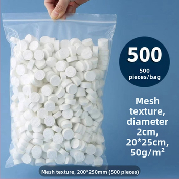 Nem szövött anyagból készült tömörített törölköző, vastagodott és rendkívül nedvszívó, 50 g-tól, szállodák és vendéglátás számára, márka Good Family, 500 darabos csomag.