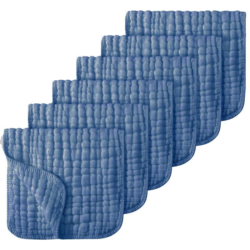 Hat réteg pamut géz kendő újszülötteknek, rendkívül nedvszívó, vastag egyszínű gyermek törölköző