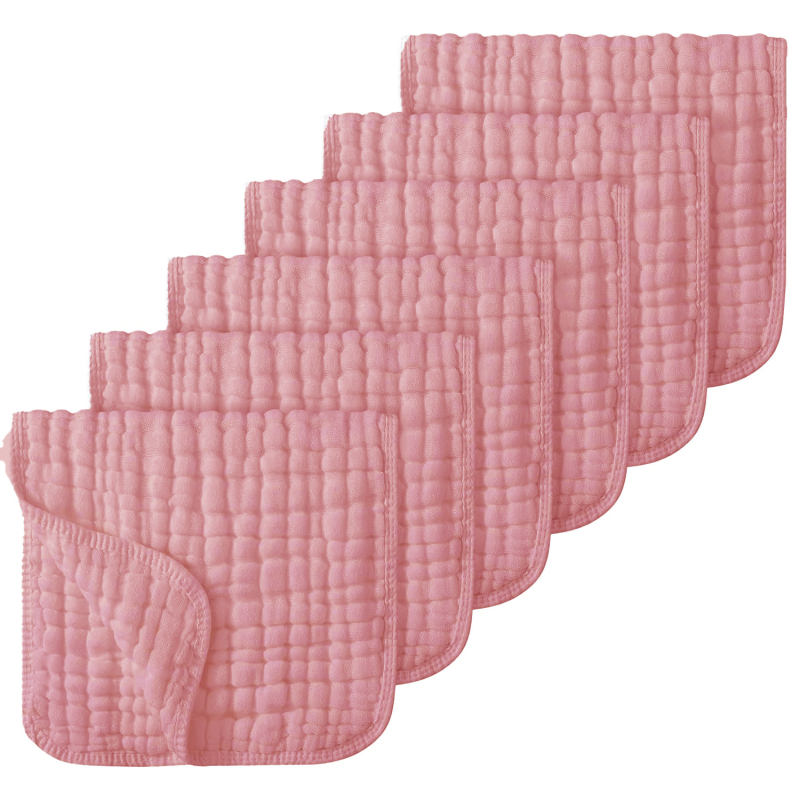 Hat réteg pamut géz kendő újszülötteknek, rendkívül nedvszívó, vastag egyszínű gyermek törölköző